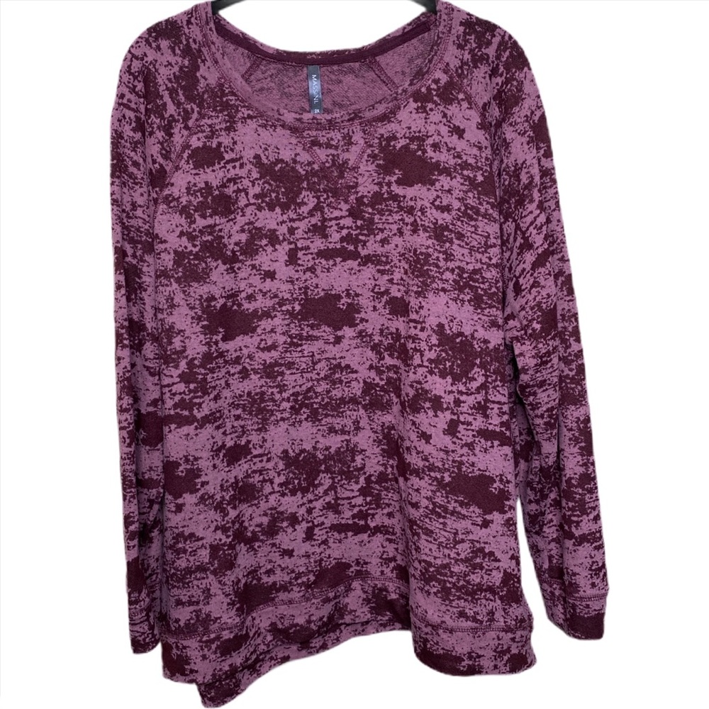 Massini Purple Long Sleeve Tunic Size 2X
